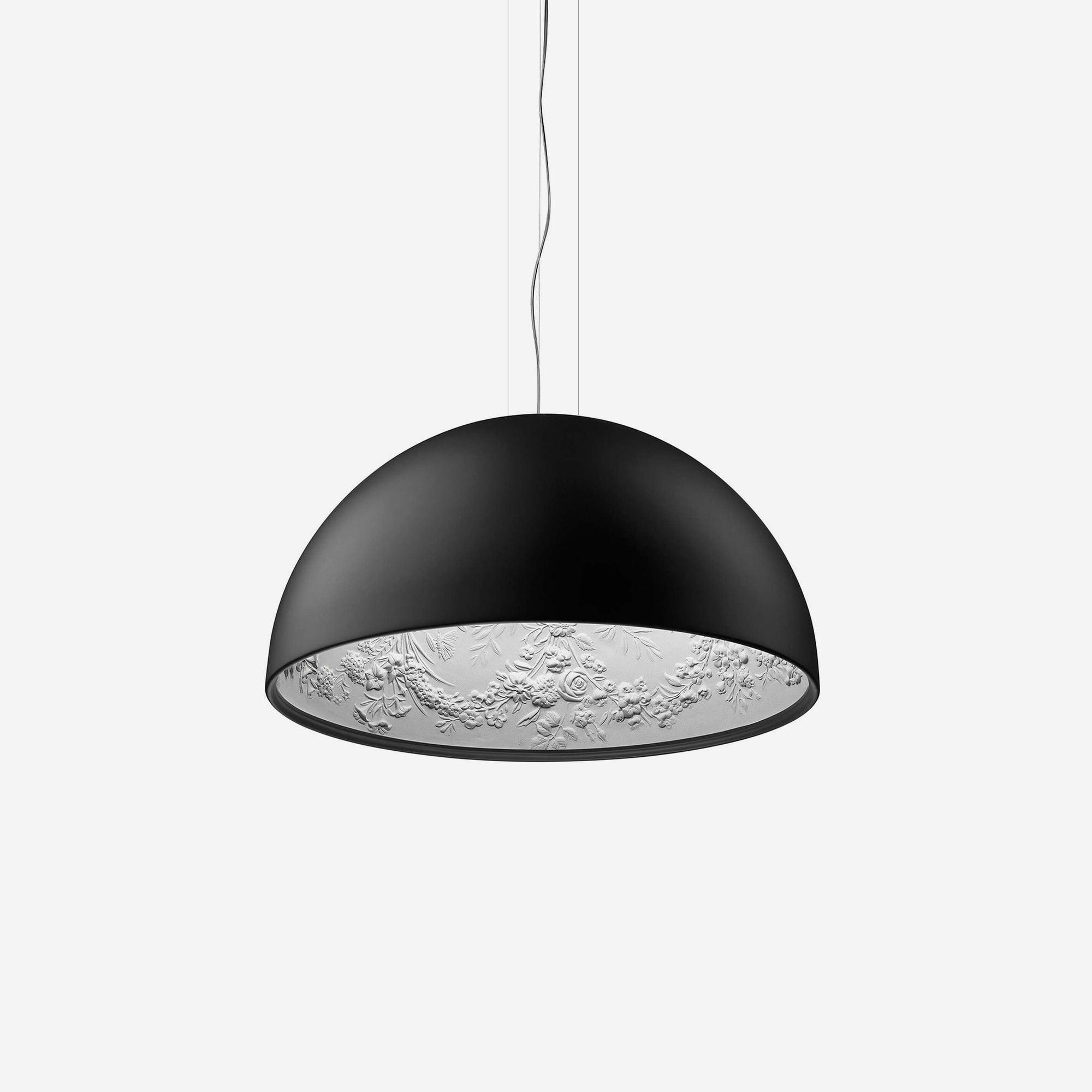 Lamp With Embossed Plaster Interior Elegant Pendant